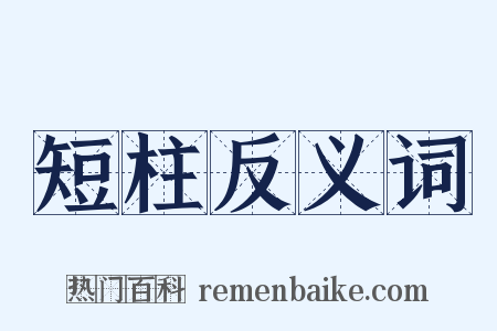 短柱反义词是什么意思的图片